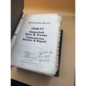 1968-77 Mitchell Transmission Service & Repair Imported Cars & Trucks Manual